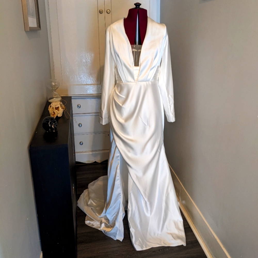 Long sleeve handmade Wedding Dress faux Galia Lahav